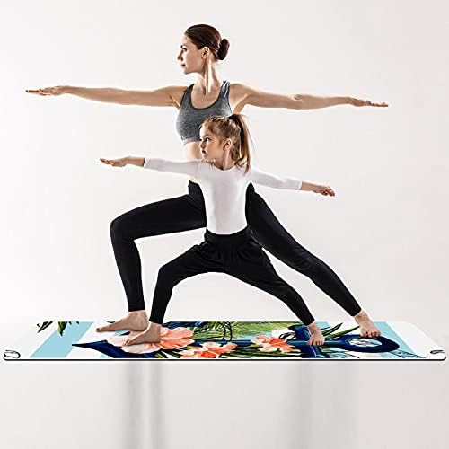 Debela vježbanja i fitness 1/4 joga prostirka s tropskim sidrištima cvjetna pruga za tisak za joga pilates i podove fitness vježbanje