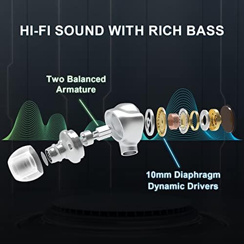 Basn Metalen Pro 4 Vozači u ušima nadgleda slušalice za glazbenike, buka izolira poboljšane bas zvučne slušalice s CNC Metal Craft