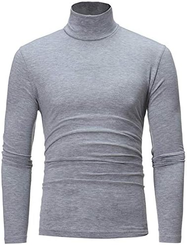 ZDDO muški casual Slim Fit Turtleneck majice dugih rukava Osnovni pulover toplinski donji rublje vrhove kornjače za muškarce