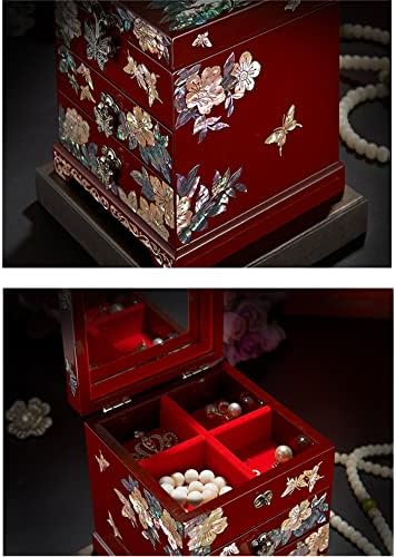 Kineski Retro ručno rađeni sudoper luksuzna kutija za nakit drvena lagana luksuzna kutija za nakit naušnice narukvica nakit prijenosna