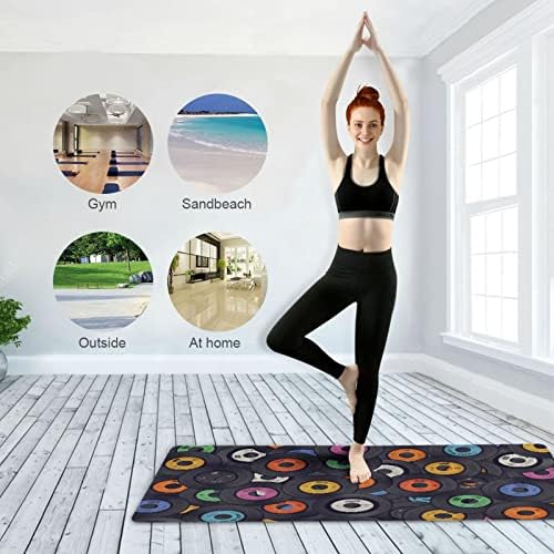 Joga prostirka za joga prostirke od vinilnih ploča Fitness prostirka ekološki prihvatljiva neklizajuća prijenosna sklopiva podna prostirka