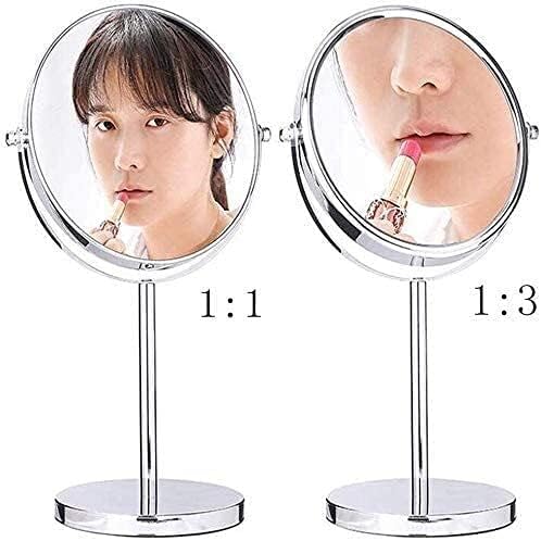 Kekeyang šminka zrcalna šminka isprazno ogledalo, radna dvostrana ljepota ogledalo 3x uvećanje kozmetičko ogledalo 360 ° okretna kupaonica