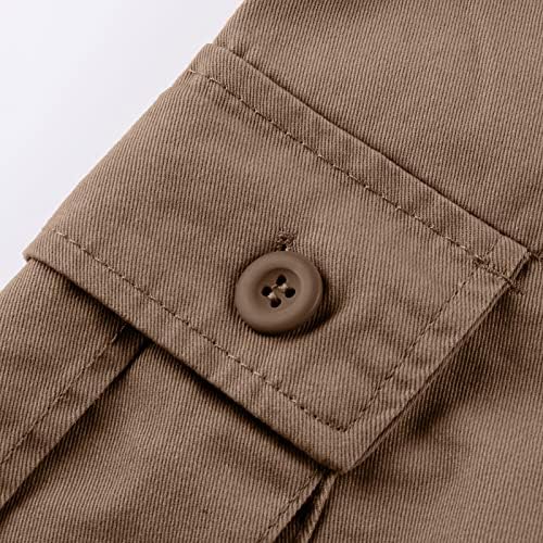 Muške teretne kratke hlače u A-listi, široke Ležerne hlače Na otvorenom, jednobojne kratke hlače s više džepova
