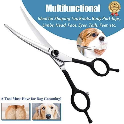 Škare za šišanje pasa zakrivljene prema gore škare za šišanje pasa za njegu lica i šapa sigurnosne škare za šišanje pasa škare za šišanje