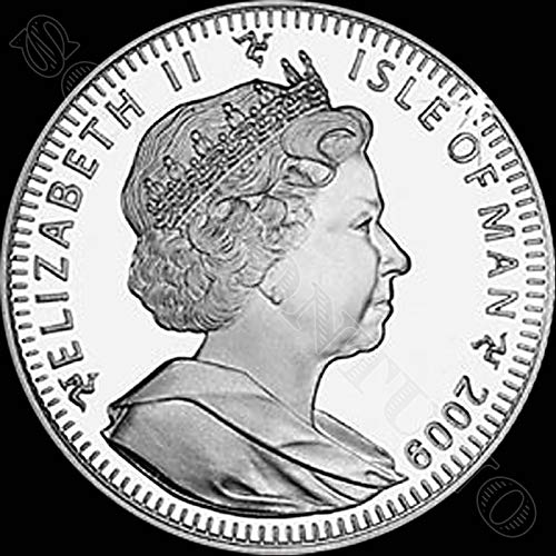 2009. Chinchilla Cat Coin - Necirculirani Cupro Nickel 1 Crown Coin - Otok čovjeka