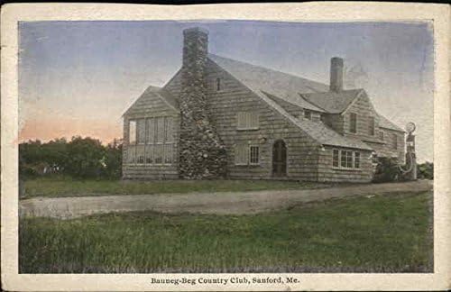 Bauneg-Beg Country Club Sanford, Maine Me Original Antique Razglednica