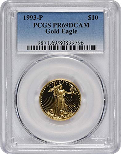 1993. p American Gold Eagle pet dolara PR69DCAM PCGS