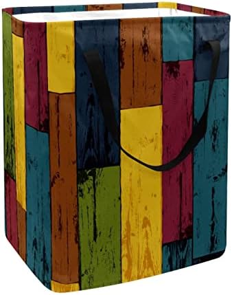 Drvena tiskana daska u boji sklopiva košara za rublje 60 litara vodootporne košare za rublje košara za pranje odjeće igračke za pohranu