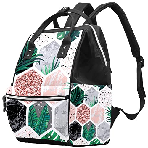 Geometrijska biljna šesterokutna pelena torbica torbica mama ruksak veliki kapacitet pelena vrećica za njegu putničke torba za njegu