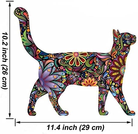 Zidne naljepnice za mačke Maidahui jedinstvene šarene naljepnice s cvjetnim uzorkom mandale slatke životinje zidna naljepnica od 11