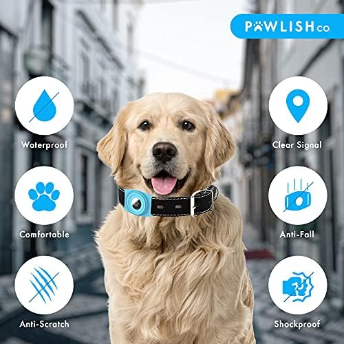 Pawlish Co. Držač AirTag za ovratnik za pse, Apple Airtag Case 4 Pack za pseće GPS tracker, fit za ovratnik za pse, mačje ovratnike