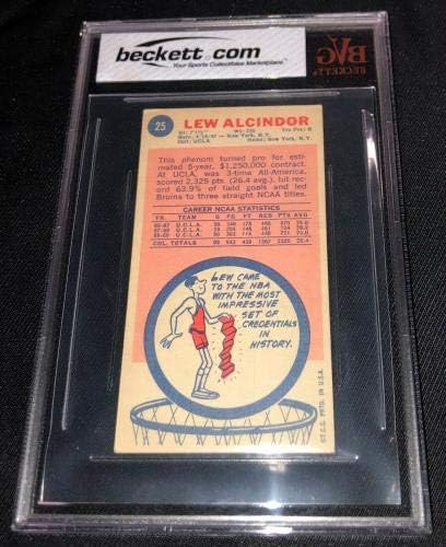 1969-70 Topps 25 Lew Alcindor BVG 5 RC Rookie Card Bucks Kareem Abdul-Jabbar-košarkaške pločice rookie kartice