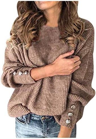 Džemperi za žene, vrhovi labave o vrat trendovska tunika čvrsta dugih rukava lagane puloverske majice