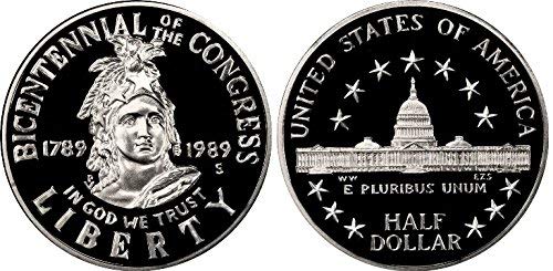 1989. S US MINT DOKAZ Dvogodišnjicu Kongresa Komemorativni pola dolara DCAM