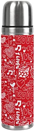 Vantaso Valentinovo Rođendanska srca Crvena izolirana vakuumska tikvica Sportska izolacija SUPA PUT SHOP 500 ml 17 oz za žene muškarci