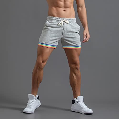 Dudubaby muški elastični struk kratke hlače labave casual sportske hlače s tri točke elastične sportske plaže casual kratke hlače
