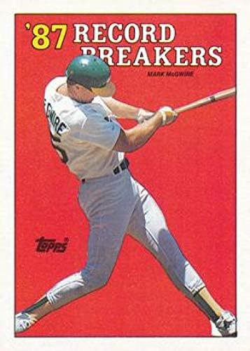 1988. Topps 3 Mark McGwire RB Rookie Homer Record No White Spot