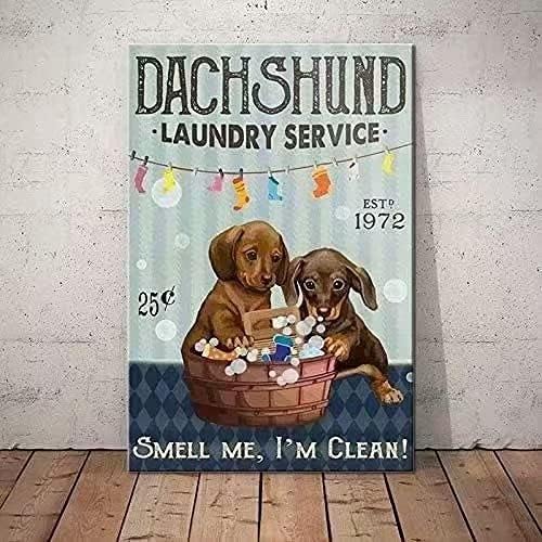 EWERW jazavčani pse Metalni limeni znakovi Služba za pranje rublja smiješni plakat kafića dnevna soba Kuhinja Kuhinje kupaonica rublje