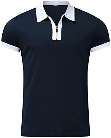 BEUU HENLEY Majice za mušku, ljetni baisc dizajnirani modni pamučni polo majica Zipper Golf Sport na otvorenom tinejdžerskim vrhovima