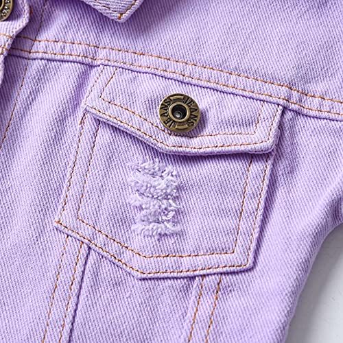6 mjeseci-7 godina dječja djeca osnovna traper kaputa jakna mališana dječaka djevojčice gumb Down traperice jakne gornje casual odjeća