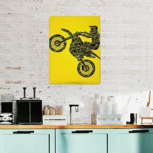 Retro motociklista križ vintage željezni limen natpis zid art fist slika viseći metalni znak plak