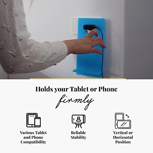 Tuuli Extra - držač mobilnih telefona, pametni telefon i tablet na zidu, akrilni držač mobitela za punjenje, kompatibilan s raznim