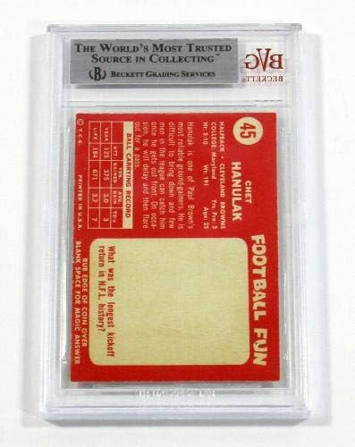 1958. Topps Vault File Copy Chet Hanulak 45 Cleveland Browns BVG 2/2 - Nogometne kartice