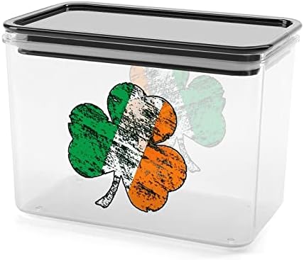 Irski Shamrock kutija za pohranu plastični spremnik za organizatore hrane kanisteri s poklopcem za kuhinju