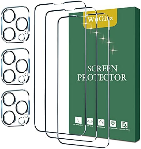 Wuglrz [3+3 pakiranje] Zaštitni zaštitnik za iPhone 13 Pro 6,1 inča s zaštitnikom objektiva kamere, prilogom za slučaj, 9h tvrdoća,