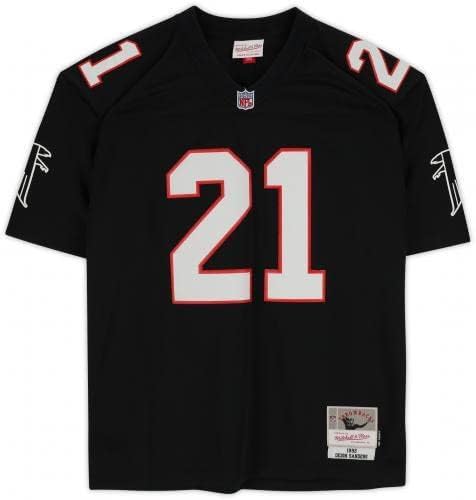 Uokvireni Deion Sanders Atlanta Falcons Autografirani Mitchell & Ness Black Replica Jersey - Autografirani NFL dresovi