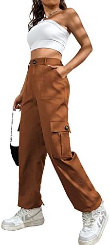 Lolocci teretne hlače za žene visoki struk Taktička ulična odjeća s 6 džepova s ​​proletom za gležnjeve manžete