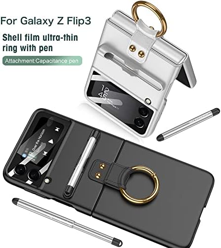 Torbica za telefon DUGROS for Z Fold 3 za Samsung Galaxy Z Flip 3 Torbica za Galaxy Z Flip 3 Z Flip3 ZFlip 3 5G torbica s prstenom-držač