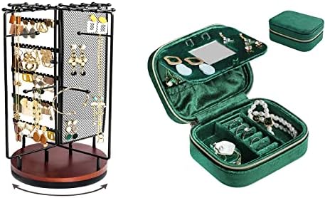 Procuse 360 ​​rotirajući paket organizatora nakita s veličinom putovanja Velvet Box