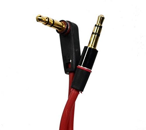 Generički crveni 3,5 mm muški do muški l stereo zvučni zamjenski kabel pravi kut 120 cm za PSP