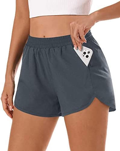 STELLE Ženske 3 /4/7 kratke kratke hlače s visokim strukom kratkih kratkih kratkih kratkih hlača s dubokim džepovima s mrežnim oblogom