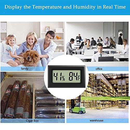 Mini termometar-higrometar u Mumbaiju, LCD zaslon s više stupnjeva Fahrenheita, digitalni mjerač temperature i vlažnosti u zatvorenom