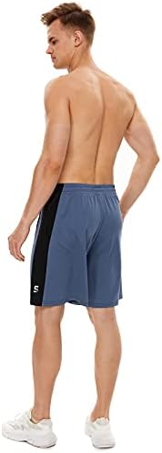 SS Color Fish košarkaške kratke hlače za muškarce, kratke hlače za muškarce za vježbanje u teretani atletska košarka, 7 inčne crne