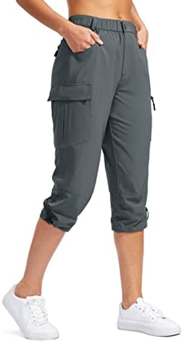 Ženske planinarske Capri hlače s 5 džepova, lagane brzosušeće teretne hlače za Žene, Ležerne ljetne putničke hlače