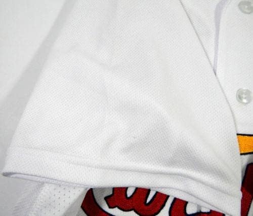 2021. St Louis Cardinals Jeff Albert 54 Igra izdana p Upotrijebljeni bijeli Jersey 45 P 9 - Igra korištena MLB dresova