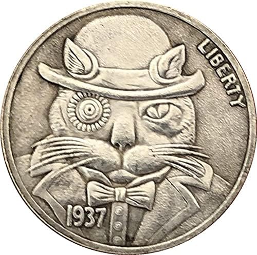Replika komemorativna kovanica srebrna kovanica američki biffalo poker novčić 1937. Zbirka rukotvorine suvenir za ukrašavanje kuće