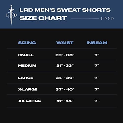 LRD Znojne kratke hlače za muškarce 7 -inčni inseam casual atletski džepni kratke hlače