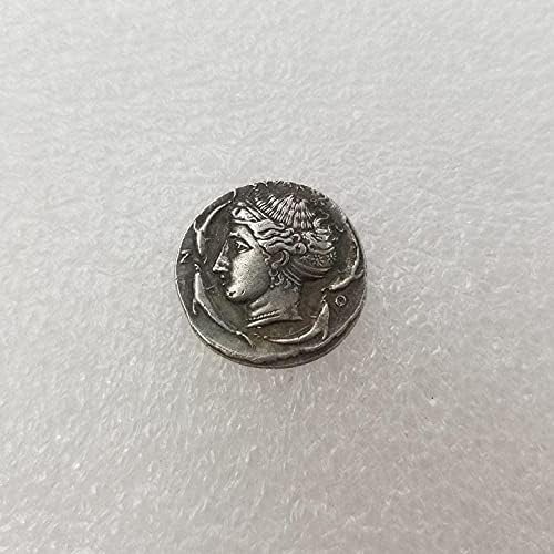 Antikni zanat Grčki novčić bakreno pozlaćeno srebro za čišćenje starih kovanica 36coin kolekcija komemorativna kovanica