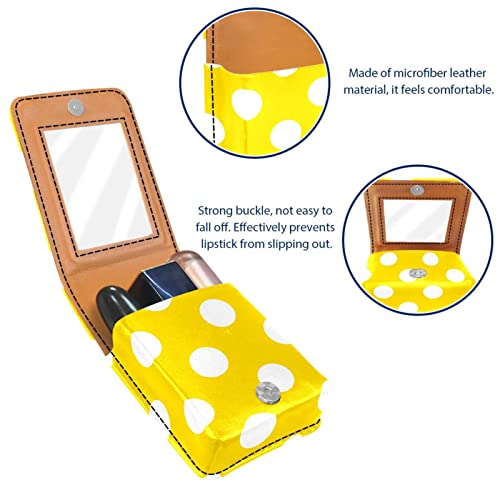 Prijenosna Kozmetička torbica za ogledalo za žene držač za ruž za usne organizator šminke uzorak polka točkica