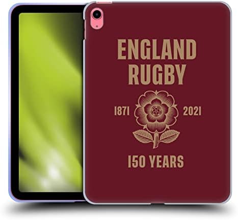 Dizajni glavnog slučaja službeno licencirani England Rugby Union Red 150. godišnjica mekih gela kompatibilna s Apple iPadom 10.9