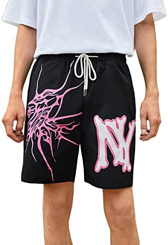 Soly Hux Muška pisma grafički izvlačenje struka struka Sportske kratke hlače s džepovima