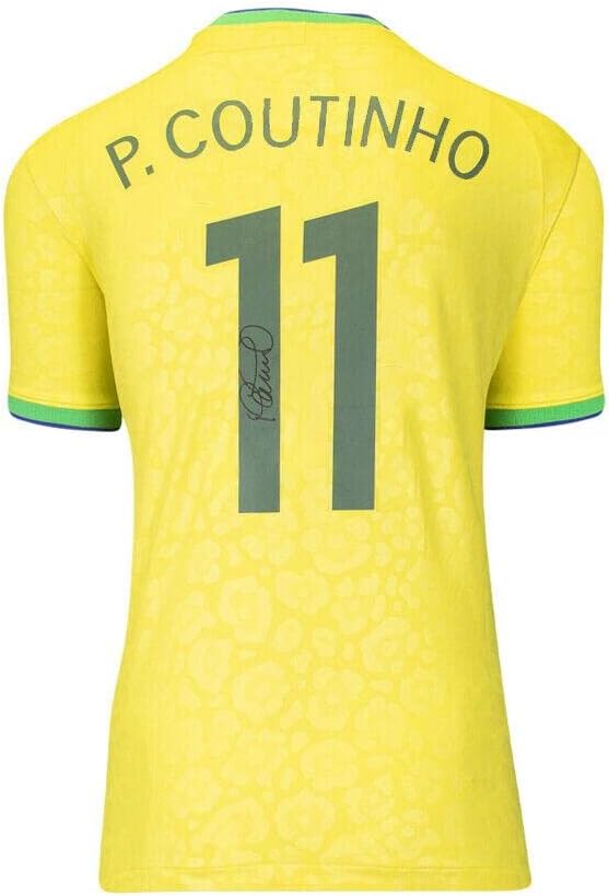 Philippe Coutinho potpisao Brazil majicu: dom, 2022-23 Dres autografa - Autografirani nogometni dresovi