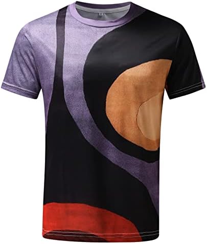 XXBR MENS Grafički print majice, ljetni kratki rukav majica s kratkim rukavima majica Slim Fit Athletic Workout Novelty Tee Tops