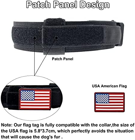 VODJEE TACTIC PASH VOKAR SA USA American Flag-nilon podesiv K9 K9 Vojni trening ovratnik za pse s ručicom teške metalne kopče za srednje