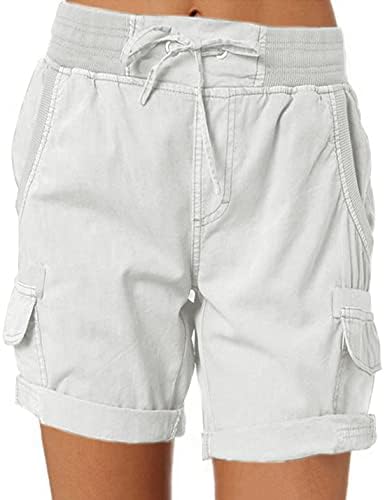 Zhiyouni ženske teretne kratke hlače elastični struk Atletski ljetni pješačke kratke hlače s džepovima