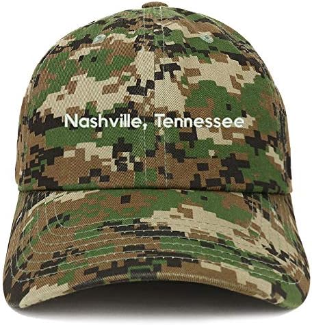 Trgovačka trgovina odjećom Nashville Tennessee vezeni nestrukturirani pamučni tata šešir